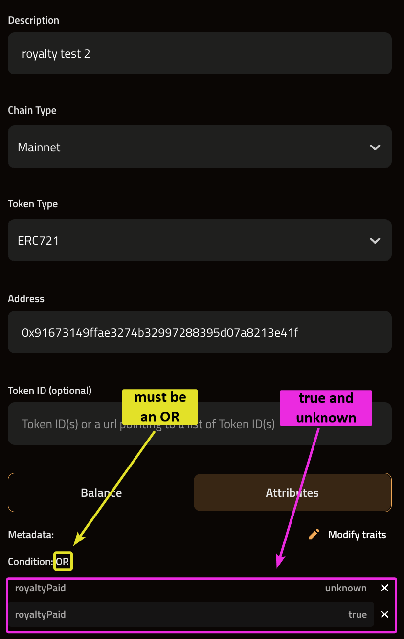 Royalties Detection Rule TGR